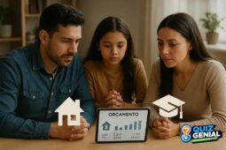 Família planeja futuro financeiro juntos
