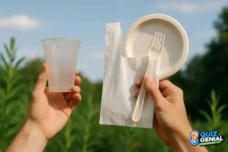 Imagem representativa de bioplásticos na luta contra a poluição por plástico